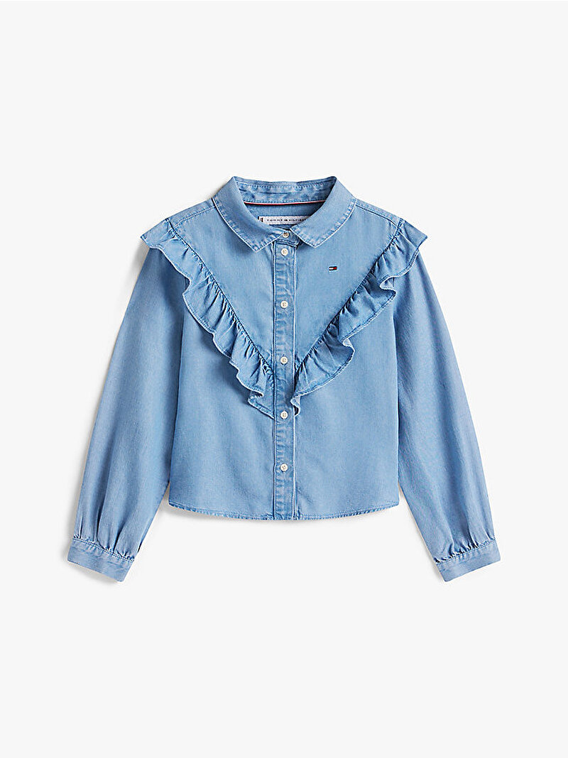 Kız Çocuk Ruffle Bluz Mavi  KG0KG090261CD
