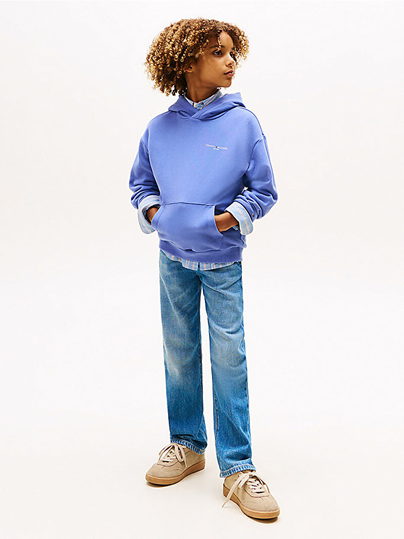 Çocuk Unisex Mini Corp Hoodie Mavi  KS0KS00660C6D