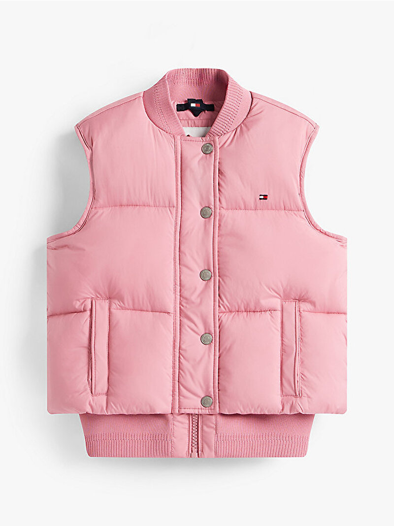 Kız Çocuk Branded Puffer Yelek Pembe  KG0KG08856THC