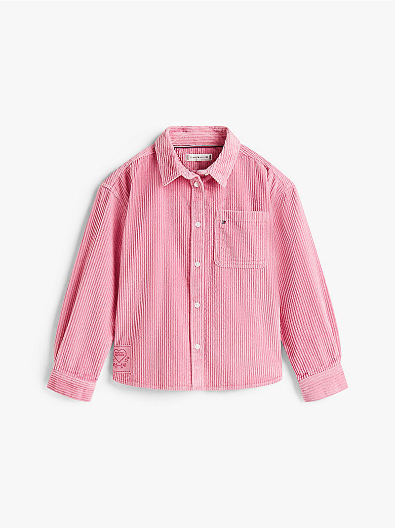 Kız Çocuk Corduroy Overshirt Gömlek Pembe  KG0KG09022THC