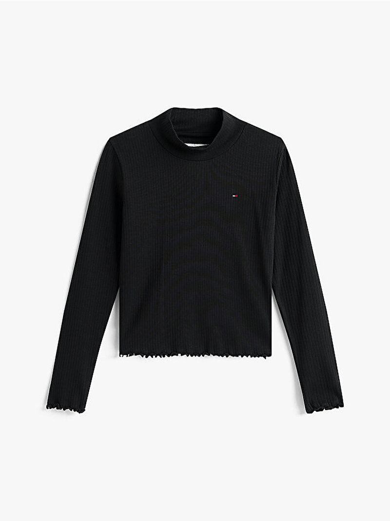 Kız Çocuk Mock Neck Kazak Siyah KG0KG08802BDS