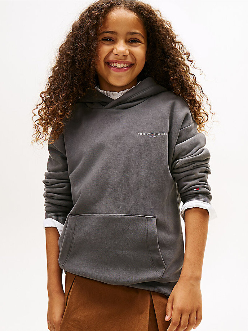 Çocuk Unisex Mini Corp Hoodie Siyah KS0KS00660PT2
