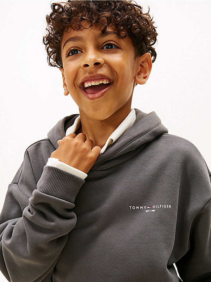 Çocuk Unisex Mini Corp Hoodie Siyah KS0KS00660PT2
