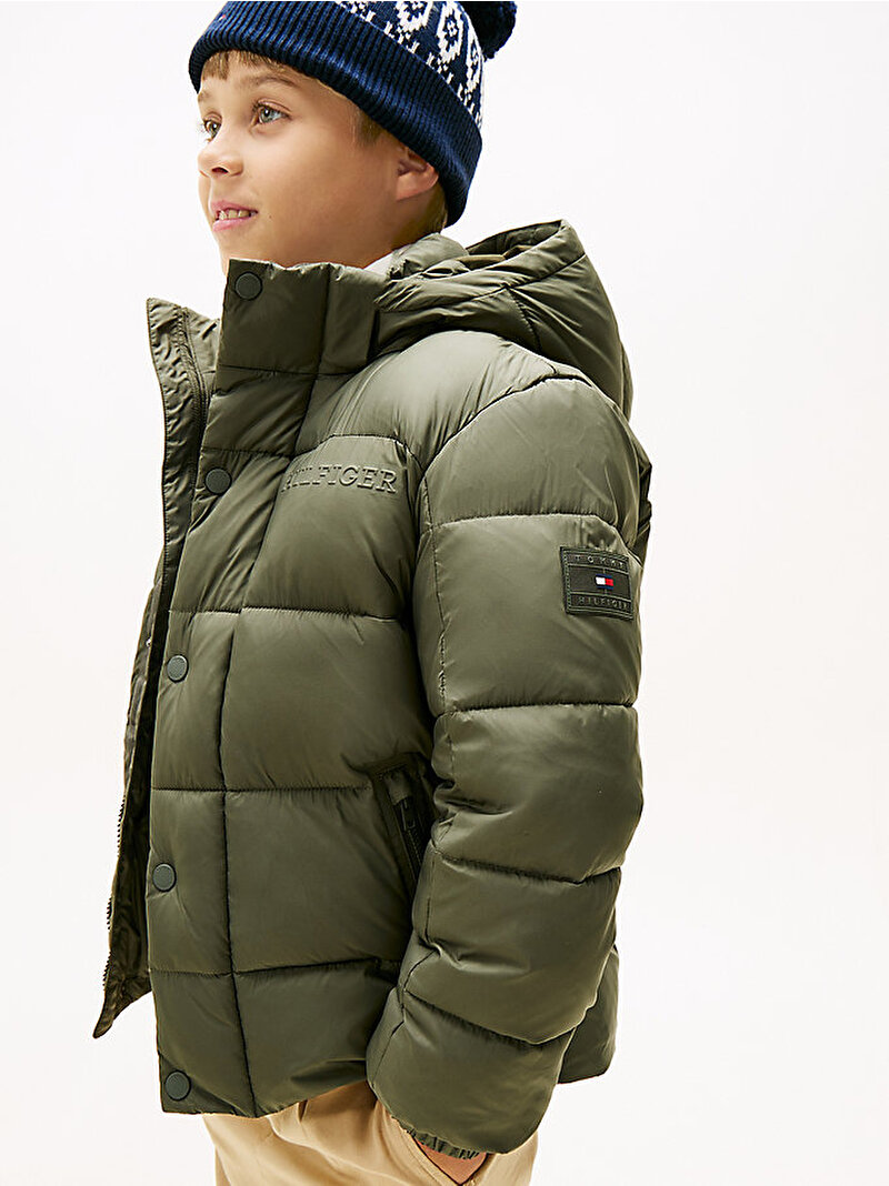 Erkek Çocuk Matt and Shine Puffer Mont Yeşil KB0KB10093MRH