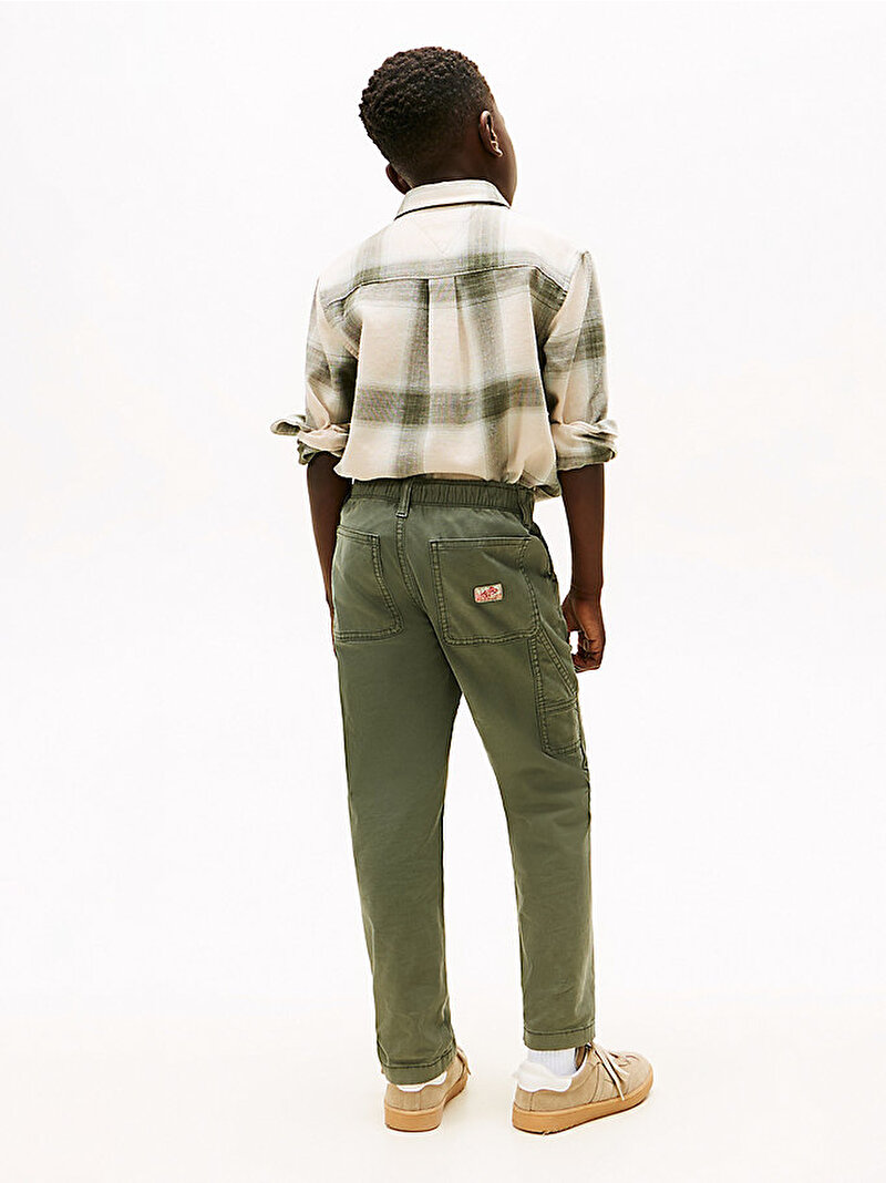 Erkek Çocuk Herringbone Worker Pantolon Yeşil KB0KB09945MRH