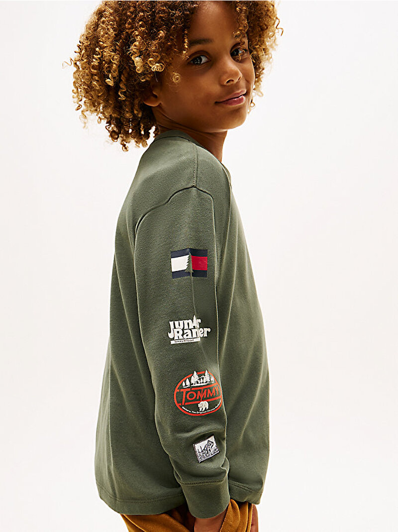 Erkek Çocuk Camp Tommy Multi T-shirt Yeşil KB0KB09935MRH