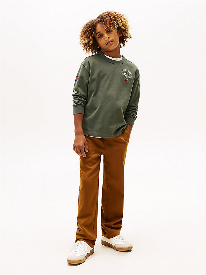 Erkek Çocuk Camp Tommy Multi T-shirt Yeşil KB0KB09935MRH