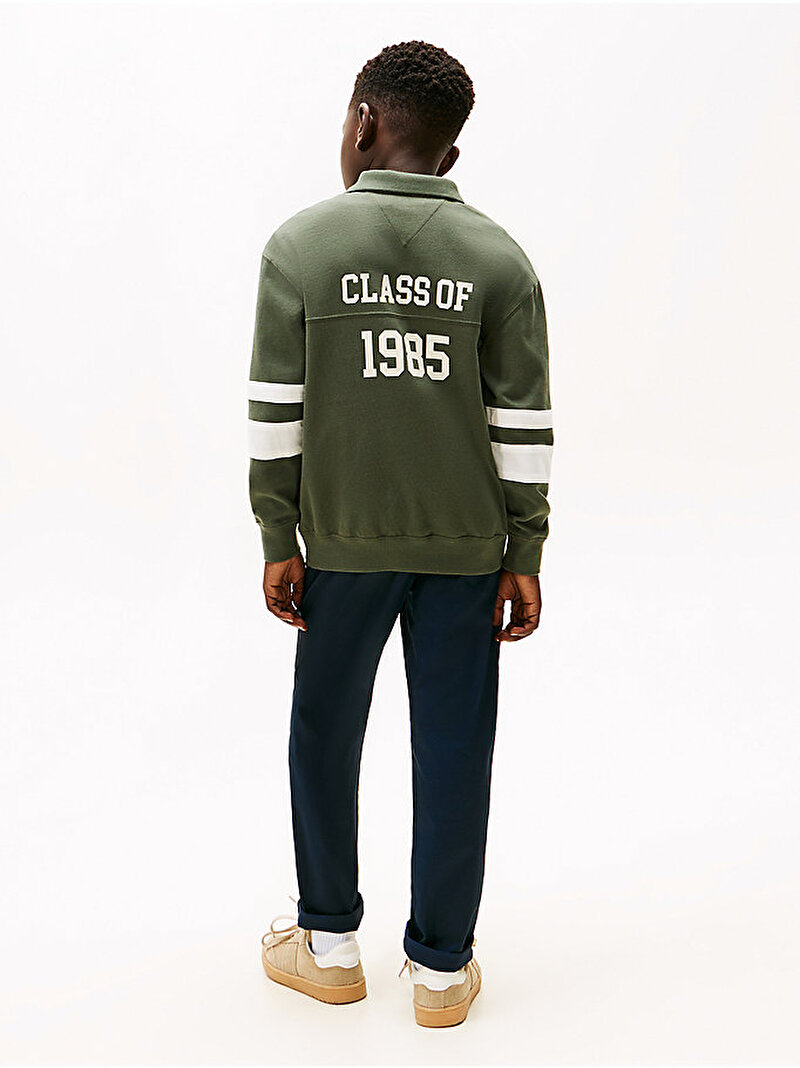 Erkek Çocuk Tommy Varsity Graphic Polo T-shirt Yeşil KB0KB09995MRH