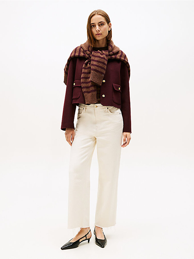 Kadın Wool Blend Regular Ceket Kırmızı WW0WW47446XIH