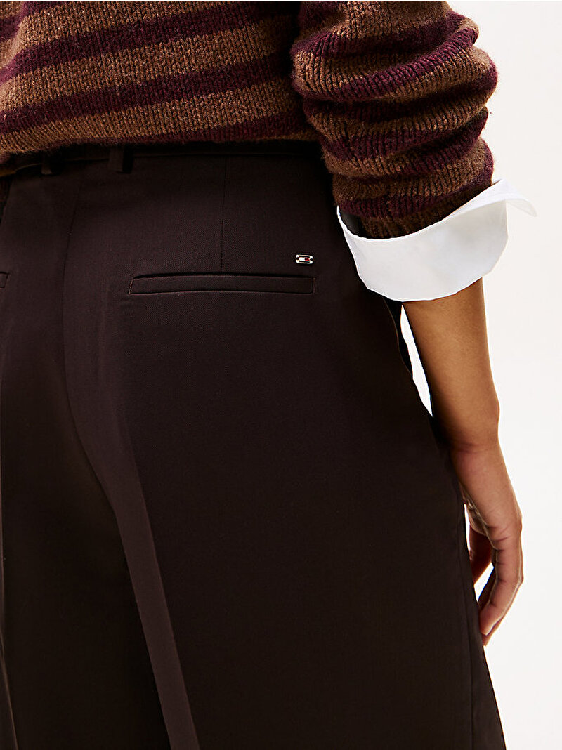 Kadın Timeless Wool Loose Pantolon Kırmızı WW0WW48362XIH