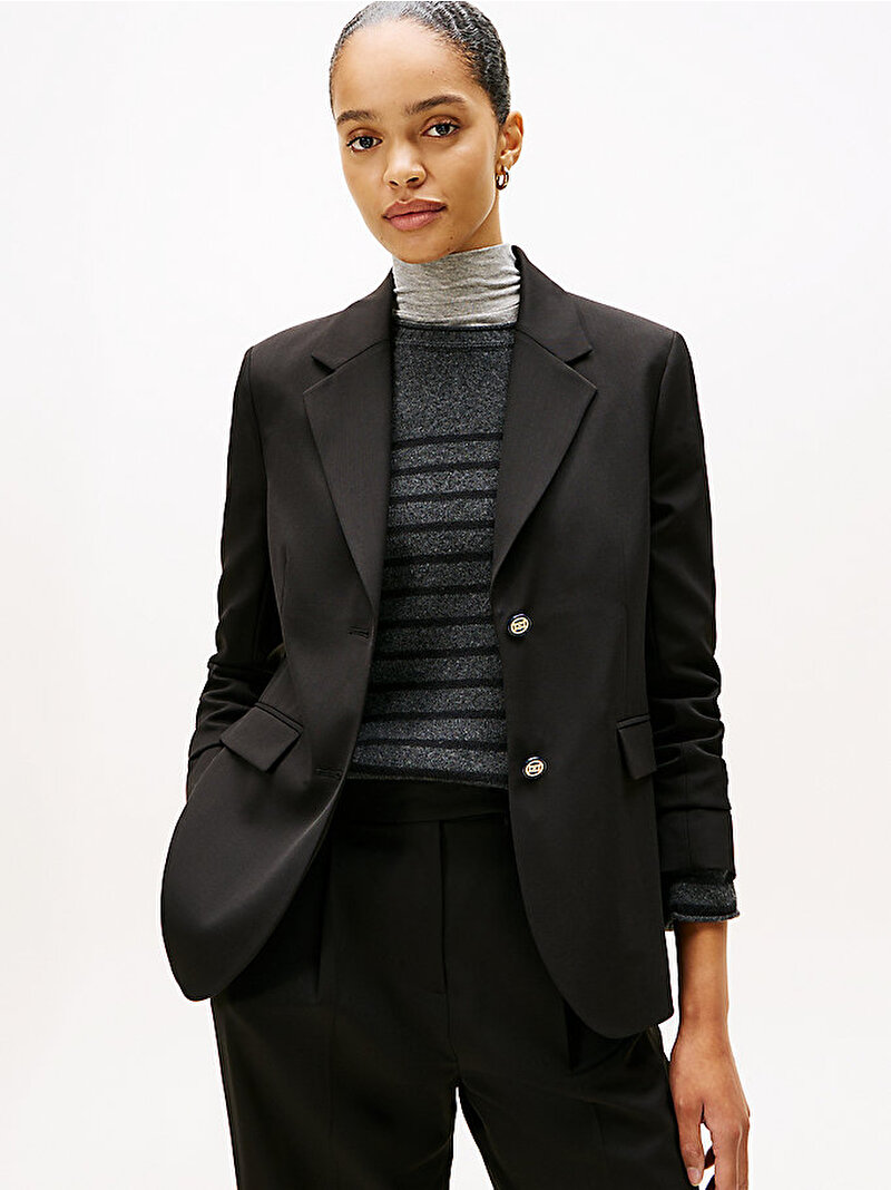 Kadın Timeless Wool Blazer Siyah WW0WW46662BDS