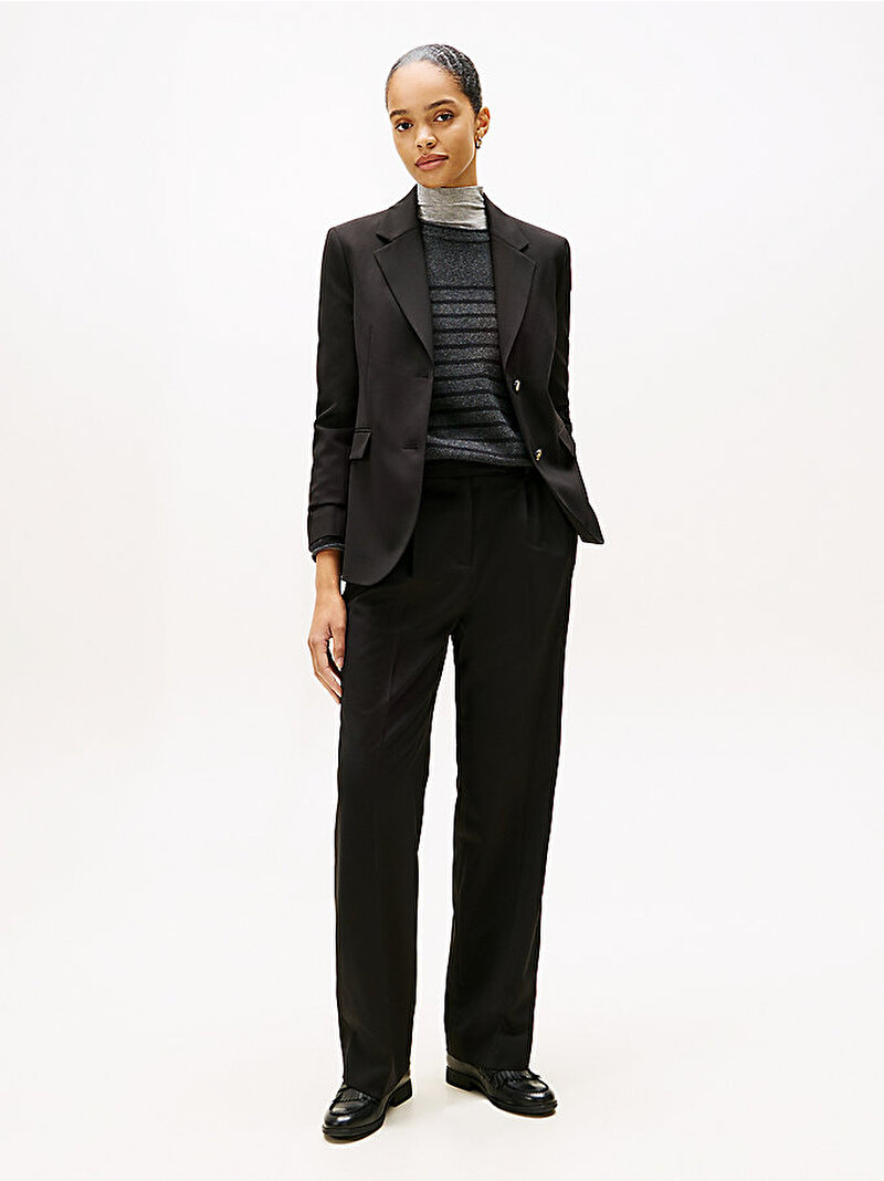 Kadın Timeless Wool Blazer Siyah WW0WW46662BDS