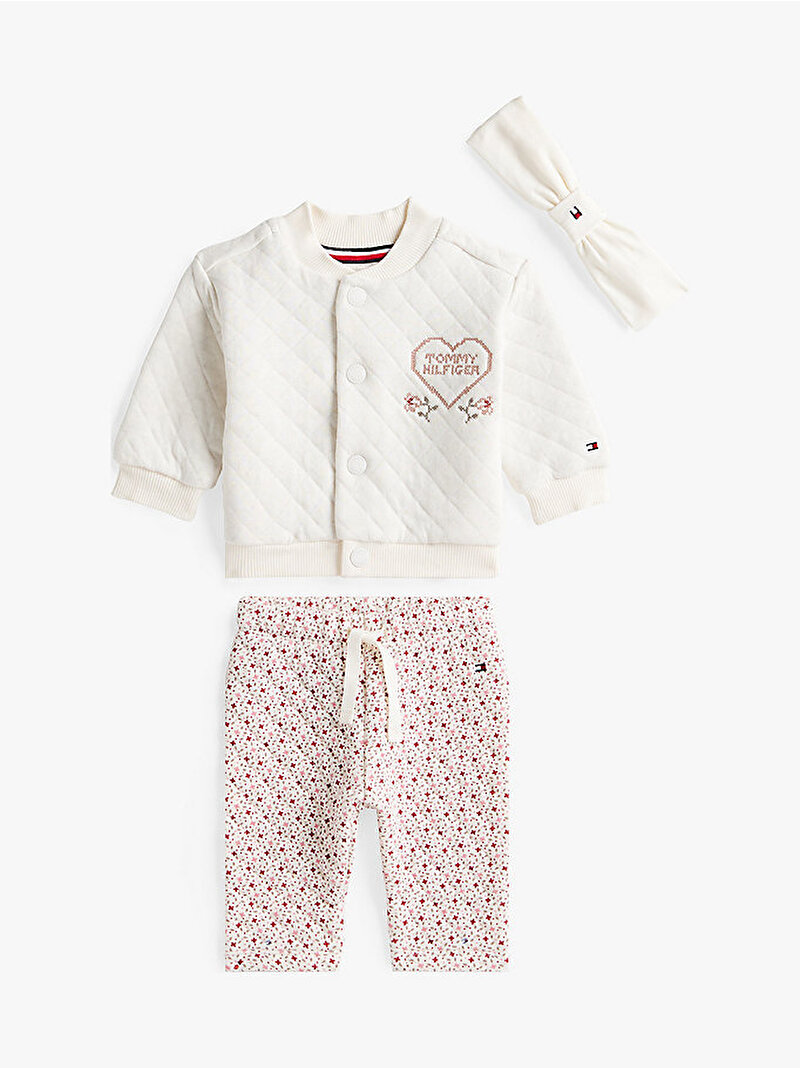 Bebek Saç Bandı Eşofman Takımı Set Beyaz  KN0KN02082YA8