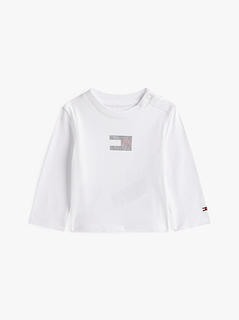 Bebek Small Flag T-shirt Beyaz  KN0KN021280K4