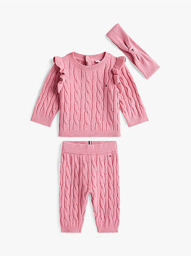Bebek Saç Bandı Eşofman Takımı Set Pembe  KN0KN02087THC