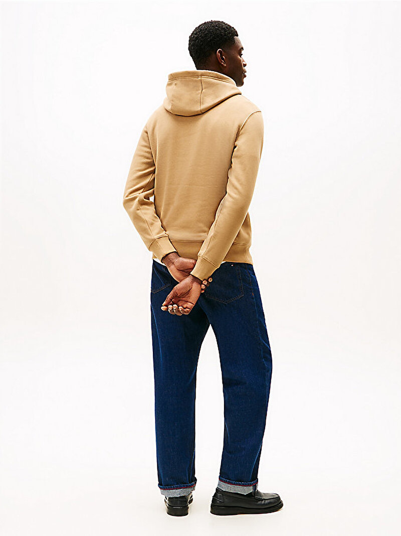 Erkek Oval Graphic Hoodie Bej MW0MW40864GV7