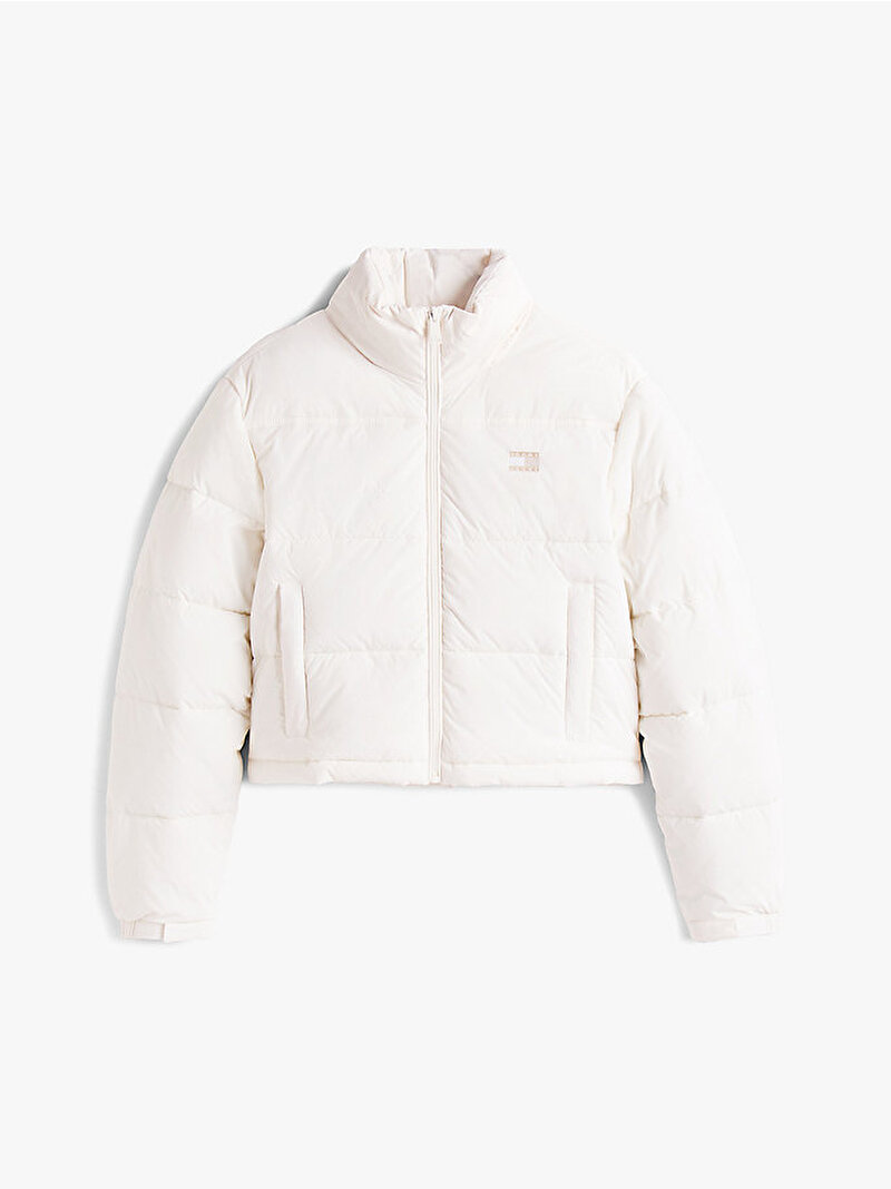 Kadın TJW Flag Back Drop Puffer Mont Beyaz  DW0DW21620YBH