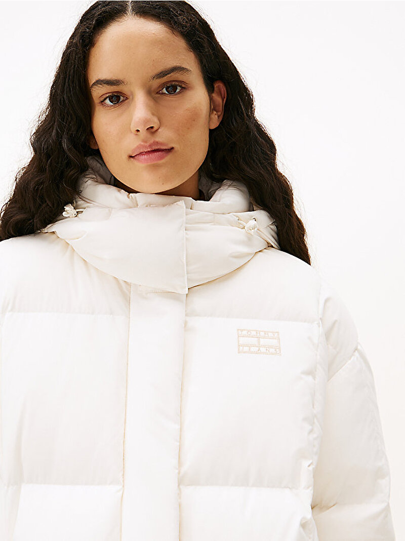 Kadın TJW Alaska Grid Puffer Mont Beyaz  DW0DW21977YBH