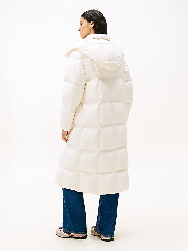 Kadın TJW Alaska Grid Puffer Mont Beyaz  DW0DW21977YBH