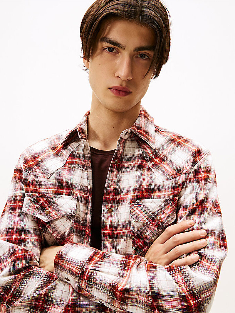 Erkek TJM Regular Western Gömlek Çok renkli DM0DM22019SZZ