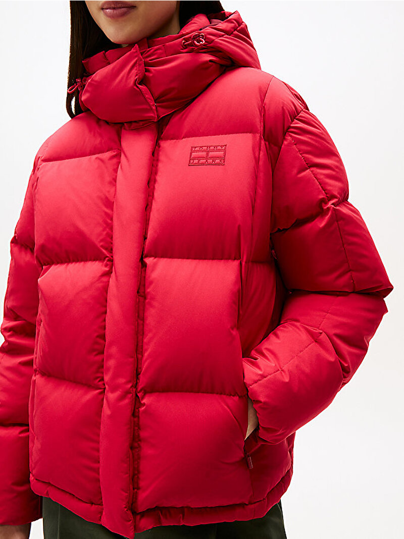 Kadın TJW Alaska Grid Down Puffer Mont Kırmızı DW0DW21623XJP