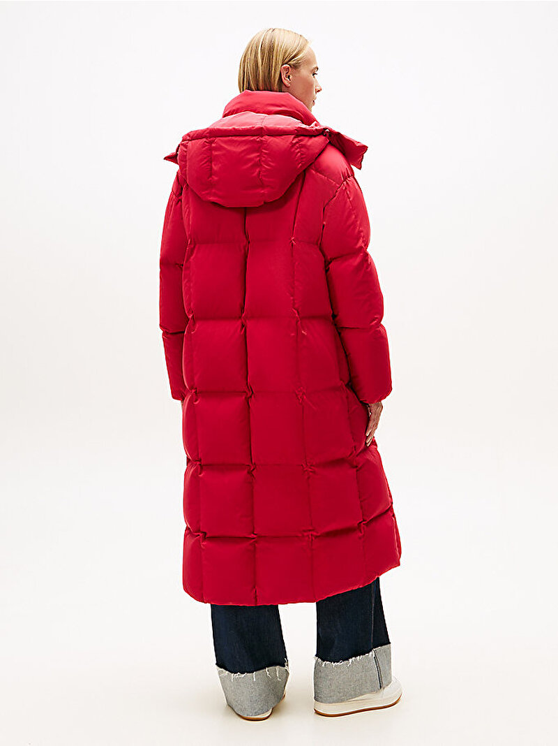Kadın TJW Alaska Grid Puffer Mont Kırmızı DW0DW21977XJP