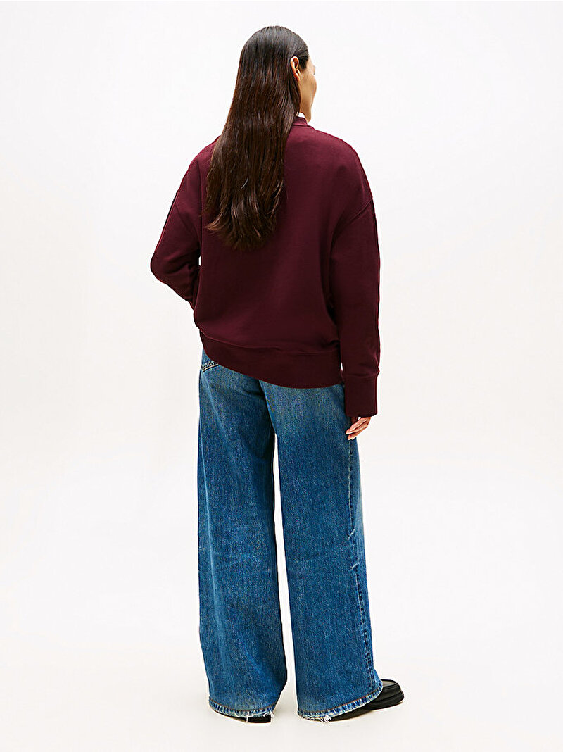 Kadın Modern Relax Terry Sweatshirt Kırmızı WW0WW46125XIH