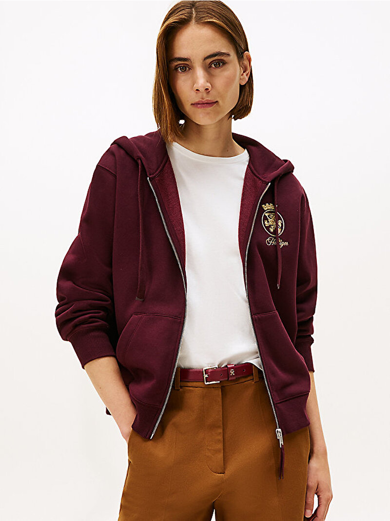 Kadın Gold Crest Terry Sweatshirt Kırmızı WW0WW46126XIH