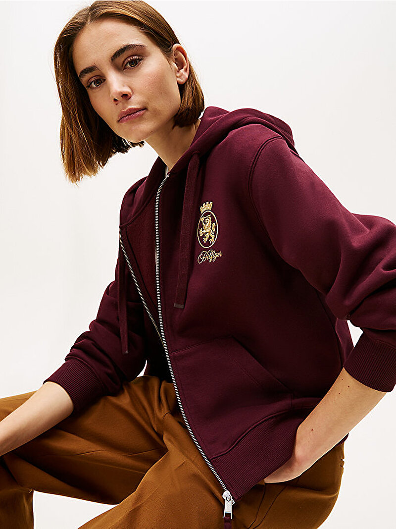 Kadın Gold Crest Terry Sweatshirt Kırmızı WW0WW46126XIH