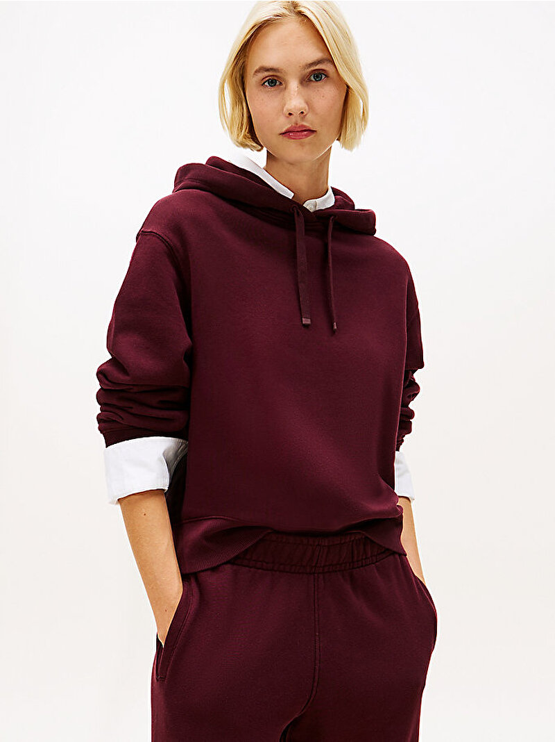 Kadın Modern Regular Terry Sweatshirt Kırmızı WW0WW46127XIH