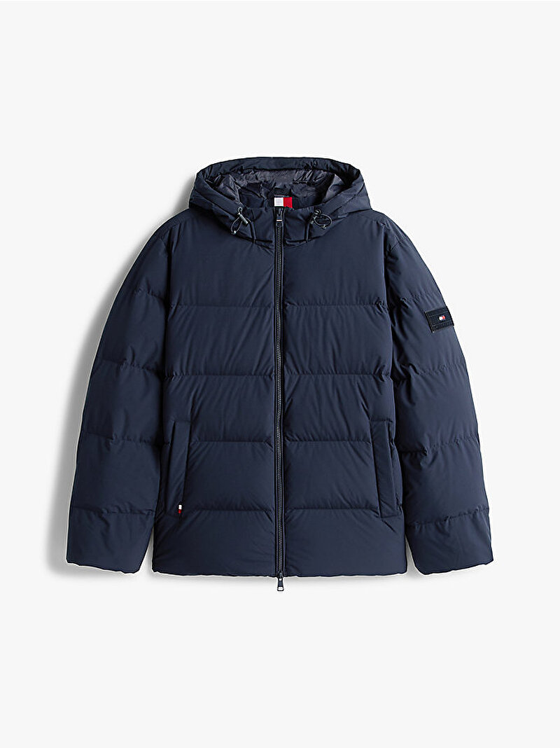 Erkek Down Hooded Puffer Mont Lacivert MW0MW40616DW5