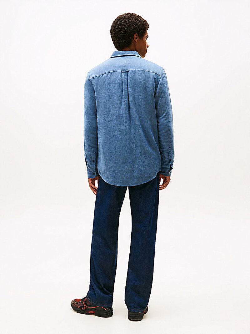 Erkek TJM Regular Flannel Gömlek Lacivert DM0DM22023C1G