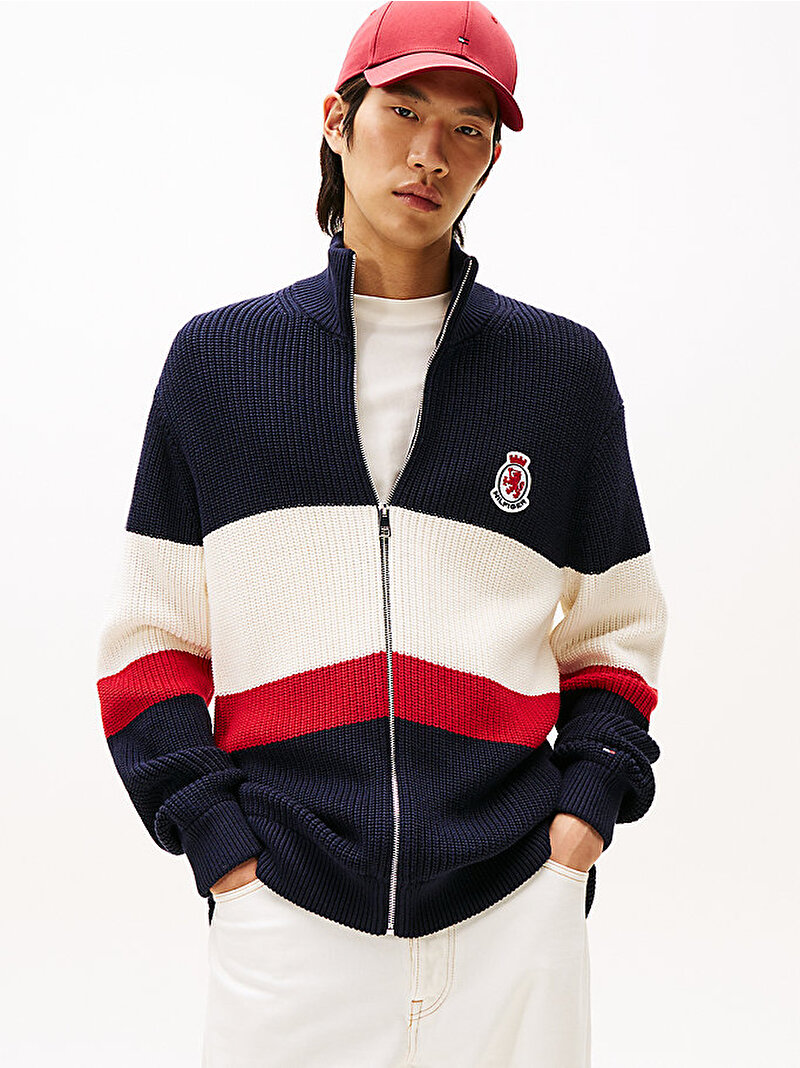 Erkek Ri Chest Stripe Kazak Lacivert MW0MW41396DW5