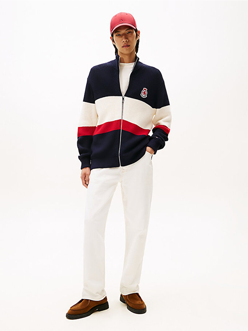 Erkek Ri Chest Stripe Kazak Lacivert MW0MW41396DW5