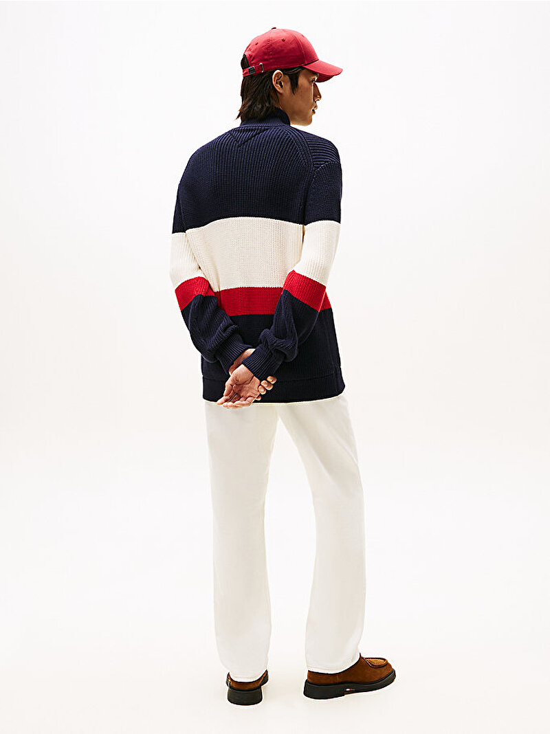 Erkek Ri Chest Stripe Kazak Lacivert MW0MW41396DW5