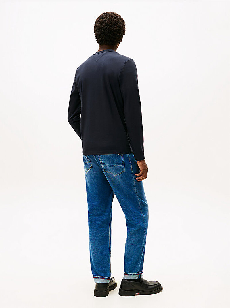 Erkek Luxury Interlock T-shirt Lacivert MW0MW27908DW5