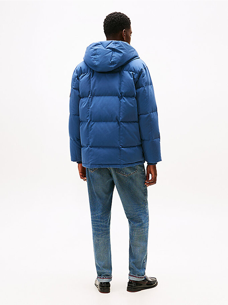 Erkek Square Baffled Down Puffer Mont Mavi  MW0MW40614DBZ