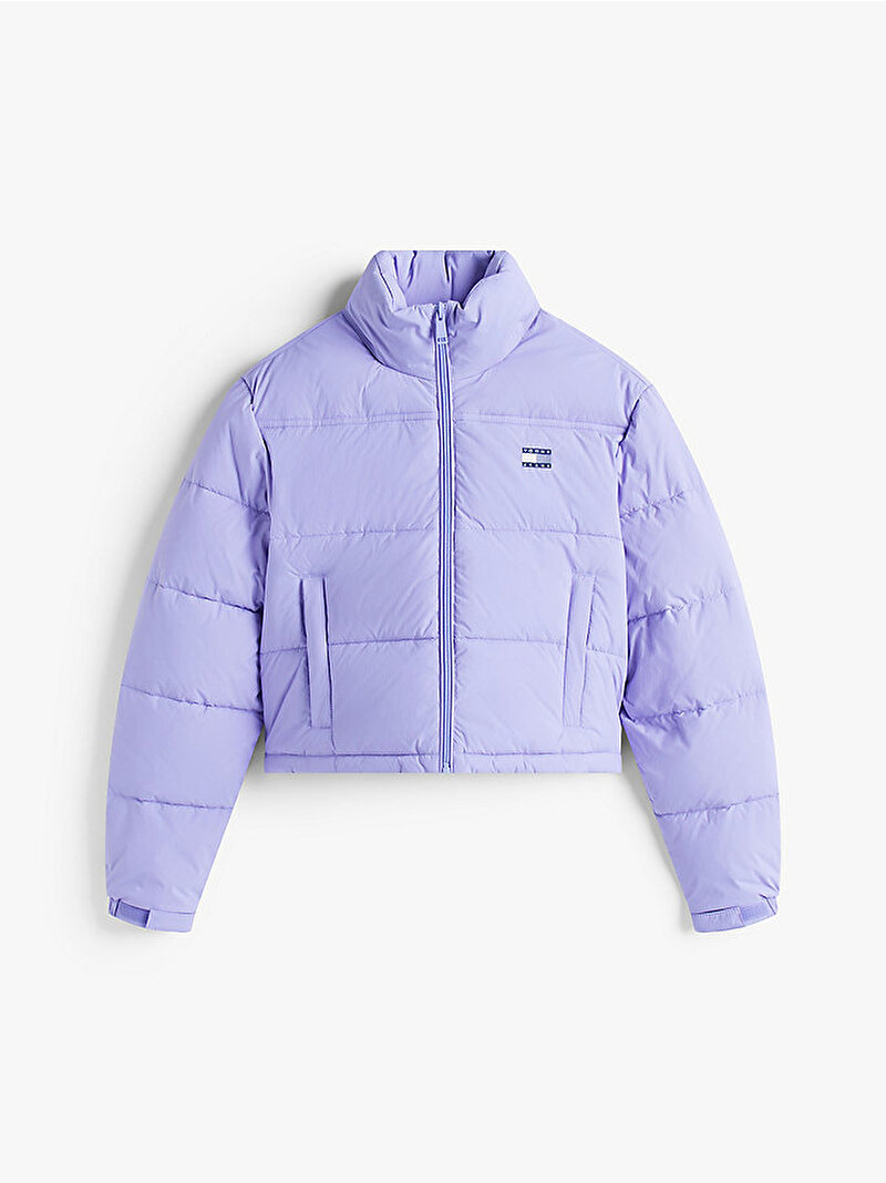 Kadın TJW Flag Back Drop Puffer Mont Mor DW0DW21620C5Z