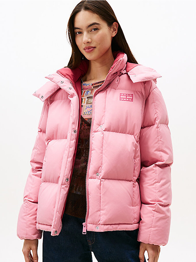 Kadın TJW Alaska Grid Down Puffer Mont Pembe  DW0DW21623THC