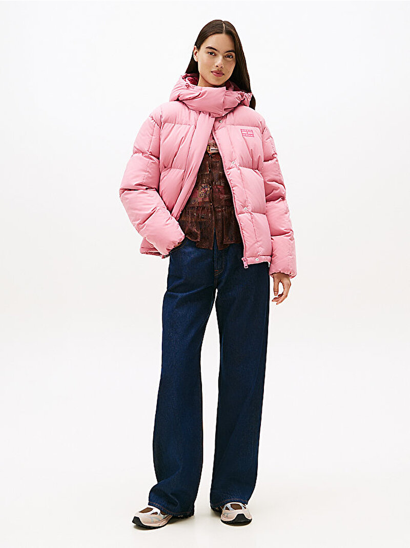 Kadın TJW Alaska Grid Down Puffer Mont Pembe  DW0DW21623THC
