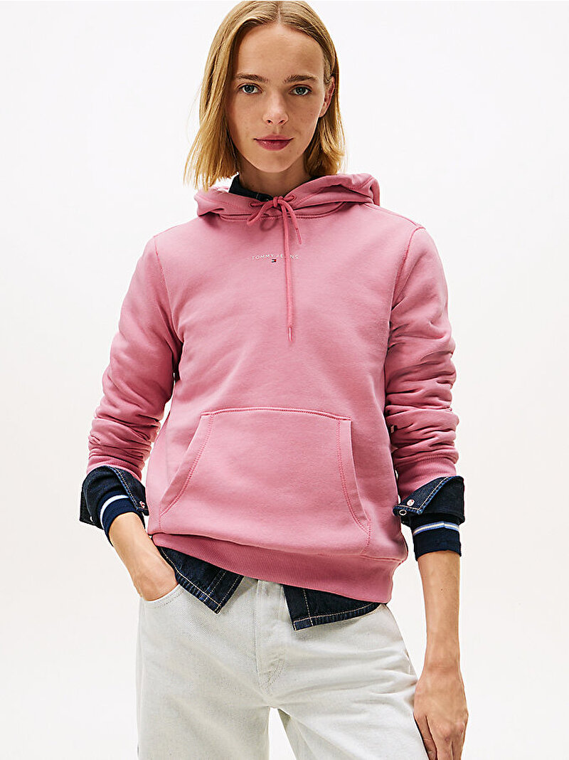 Kadın TJW Linear Hoodie Pembe  DW0DW21963THC