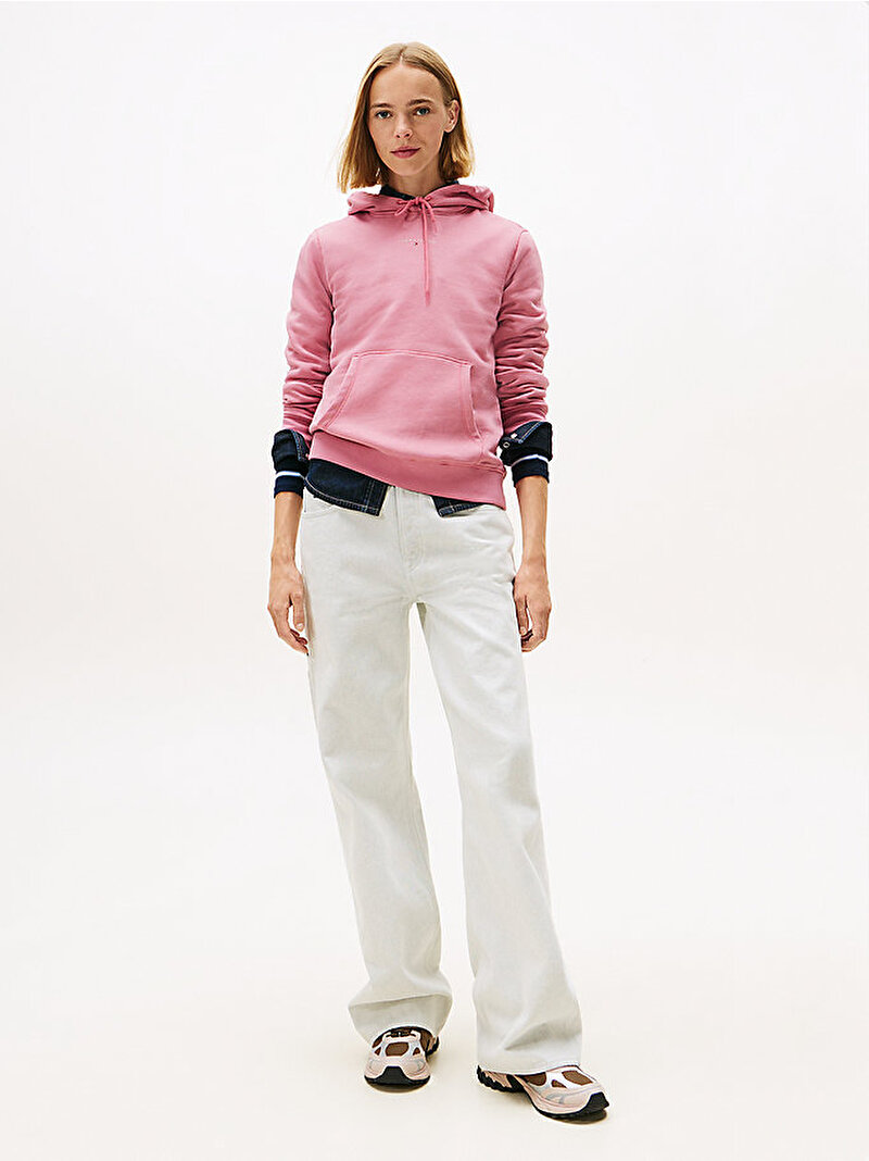 Kadın TJW Linear Hoodie Pembe  DW0DW21963THC