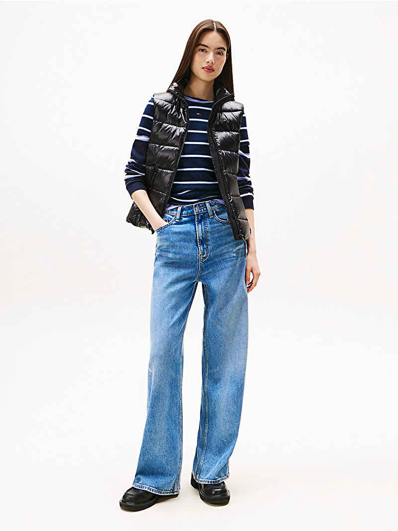 Kadın TJW Slim Zip Yelek Siyah DW0DW21622BDS