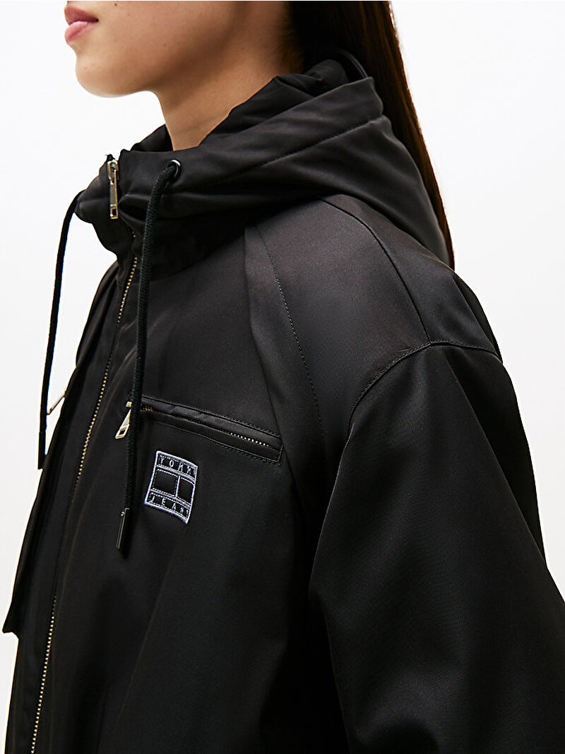 Kadın TJW Midi Parka Siyah DW0DW21667BDS