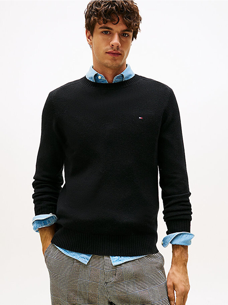 Erkek Crewneck Kazak Siyah MW0MW36535BDS