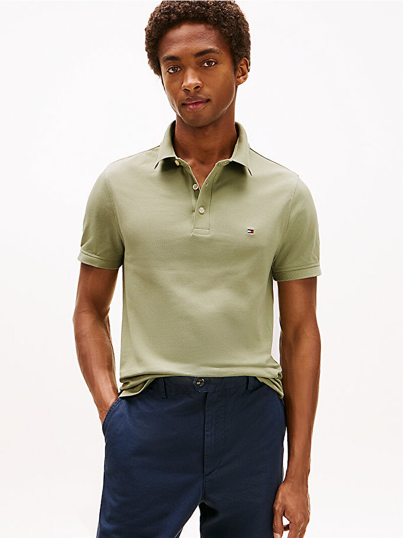 Erkek 1985 Slim Polo T-shirt Yeşil MW0MW17771L9A