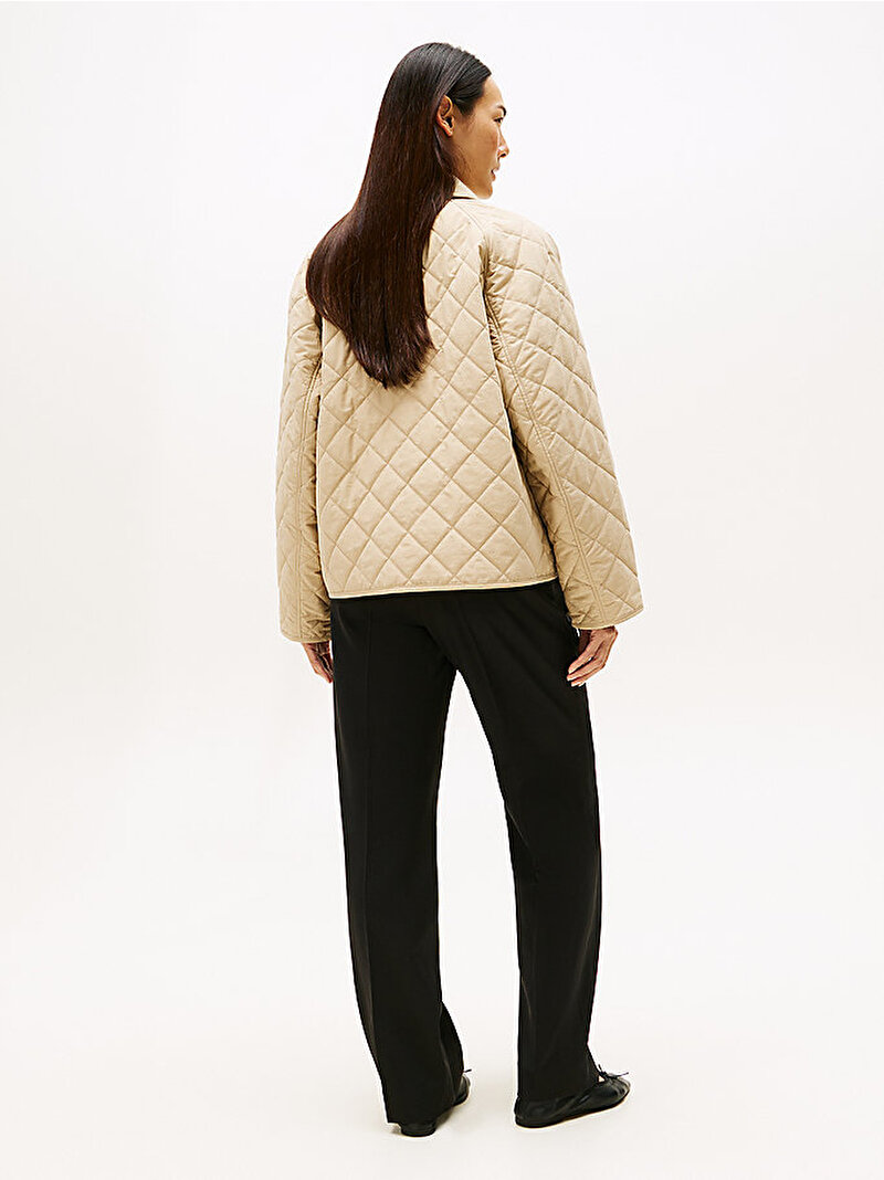 Kadın Padded Modern Quilted Mont Bej WW0WW45728RBV