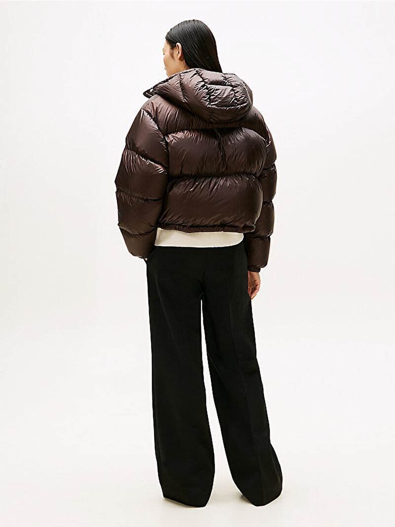 Kadın Super Light Down Puffer Mont Kahverengi WW0WW46541GOP