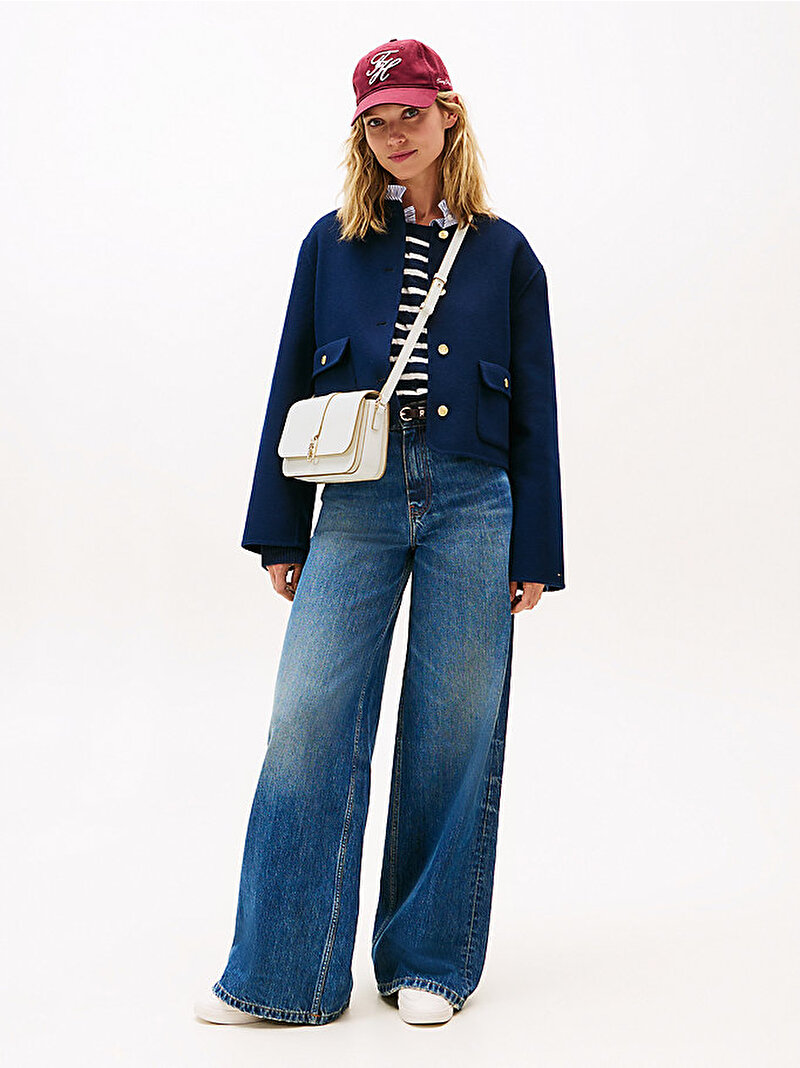 Kadın TH Libre Flap Çapraz Çanta Beyaz  AW0AW17723YA8