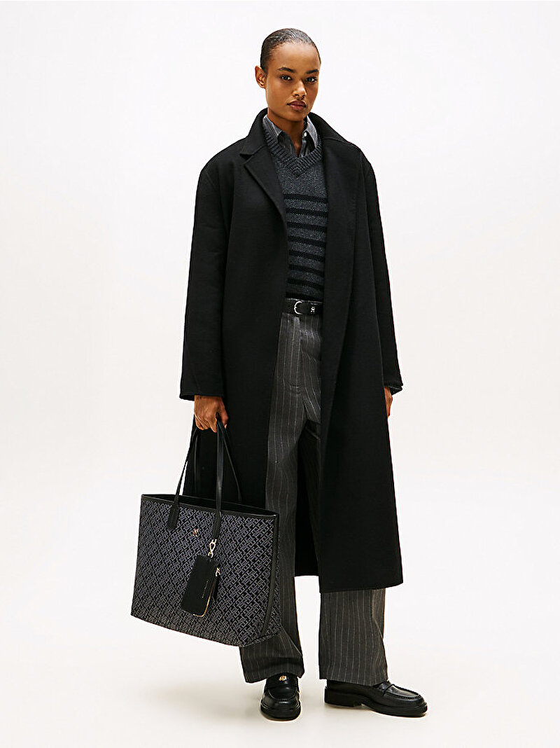 Kadın TH Icon Tote Çanta Siyah AW0AW17688BDS